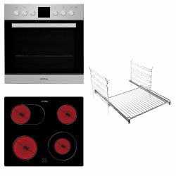 Privileg SET PV510 IN Herd-Kochfeld-Kombination / Umluftherd mit 5 Funktionen / Hydrolyse-Reinigungsfunktion / A / Glaskeramik-Kochfeld / 60cm 1fach Backauszug Angebot bei HelloDeals