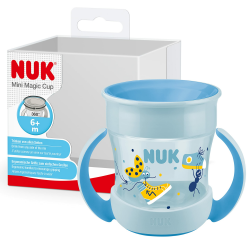 NUK Mini Magic Cup Trinklernbecher | auslaufsicherer 360°-Trinkrand | ab 6 Monaten | praktische Griffe | BPA-frei | 160 ml | blauer Marienkäfer Blau 1 Stück (1er Pack) Angebot bei HelloDeals