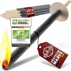 Brandstifter® 10 x bis zu 45 Minuten Fackeln für Hochzeit, Kinder Wanderung. Kinderfackeln Schwarz Wachsfackeln für Fackelwanderung wandern draußen mit Handschutz Garten min 10 x 45 Min. (schwarz) Angebot bei HelloDeals