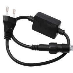 Wisada LED Lichtschlauch Stecker, 220V EU-Stecker für Runde LED Lichtschläuche（45cm） Schwarz 1m Angebot bei HelloDeals