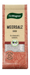 BioWagner - Bio grobes Meersalz | aus den Salzgärten des Ionischen Meeres | naturbelassene Bio-Zutaten | recyclebare Verpackung | 100 g Angebot bei HelloDeals