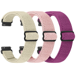 TumpCez Elastische Uhrenarmbänder,16mm 18mm 19mm 20mm 22mm 24mm Schnellverschluss Nylon Armband Verstellbare Aatmungsaktive Sportbänder Ersatzarmband für Herren Damen Bei Weiß+Pink+Lila 20mm Angebot bei HelloDeals