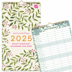 Boxclever Press Everyday Kalender 2025 für Zwei. Familienplaner 2025 4 Spalten von Jan. – Dez. 25. Schlanker Kalender 2025 Wandkalender mit Tasche. Wandkalender 2025 Familienplaner misst 22 x 39 cm Angebot bei HelloDeals