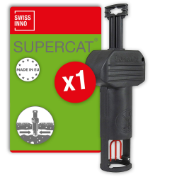 Wühlmaus-Falle SuperCat: Effiziente Schlagfalle, kein umständliches Graben oder Kraft erforderlich, 1x Falle, Grau und rot Wühlmausfalle PRO SuperCat x1 Angebot bei HelloDeals