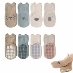 BAOSROY Rutschfeste Socken für Baby,Baby Socken Anti Rutsch,Baby Stoppersocken Baumwolle,Antirutsch Krabbelsocken,Winter Warme Kleinkinder Rutschsocken,Krabbelsocken,Winter Anti Rutsch Socken Angebot bei HelloDeals