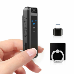 Yusat HD 1080P Mini Körperkamera mit 180 Grad drehbarer Kamera - Tragbares Design mit Rückclip - Ohne Speicherkarte Angebot bei HelloDeals