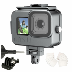 FitStill 80M/263FT wasserdichtes Gehäuse aus Aluminiumlegierung für Go Pro Hero13 /Hero12 /Hero11 /Hero10 /Hero9 Black, für Go Pro Hero 13/12/11/10/9 Black Action-Kamera-Zubehör Angebot bei HelloDeals