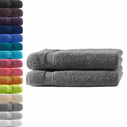 2X Duschtuch | Anthrazit | 100% Baumwolle Frottier | Oeko-TEX® Standard 100 | Premium Qualität 500 g/m² 2x Duschtuch | 70 x 140 cm Anthrazit Angebot bei HelloDeals