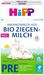 HiPP Milchnahrung aus Bio Ziegenmilch Pre Anfangsmilch aus Bio Ziegenmilch, 5er Pack (5 x 400g) Angebot bei HelloDeals