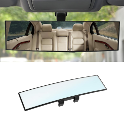 Auto Rückspiegel, 30x7.5cm Autospiegel Große Vision Weitwinkel Flachspiegel, Blendschutz Rückspiegel, Universeller Auto Innenspiegel Ersatz für PKWs, SUVs und LKWs (Weiß) Angebot bei HelloDeals