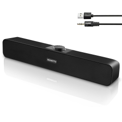 HEANTTV Computer Lautsprecher, 2.0 Bar Lautsprecher, PC Soundbar Hi-Fi Stereo Sound, USB Betrieb, Computer Lautsprecher für PC, Monitor, Laptop, Musik, Ps5, Ipad, Tablet, Smartphone USB+3.5mm Angebot bei HelloDeals