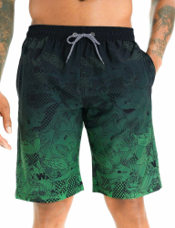 APTRO Herren Badehose Lang Badeshorts Schnelltrocknend Boardshorts Freizeit Short mit Innenslip 4XL Grün Angebot bei HelloDeals