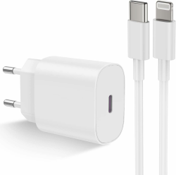 iPhone Ladegerät mit Ladekabel Schnellladekabel Original 2M, USB C Power Adapter Schnellladegerät Type C Ladestecker Netzteil mit Lightning Kabel für iPhone 14/13/12/11/iPad/XS/SE/Pro Max/Mini 1Pack White Angebot bei HelloDeals