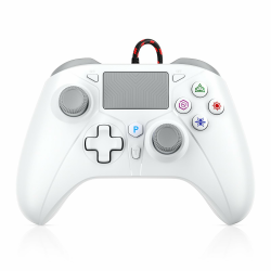 TURPOW Controller für PS-5, Gamepad-Fernbedienung mit Dual-Motor-Vibration/6-Achsen-Sensor/Turbo/3,5-mm-Audiobuchse/Touchpad für PS-5/PS-4/PC/PC360 Angebot bei HelloDeals