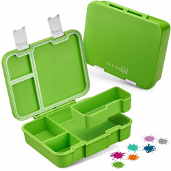 My Vesperbox – Jin - Bento Box Kinder - Lunchbox - extrem robust – Brotdose – Brotbox ideal für Kindergarten und Schule (Grün) Grün Jin 18x14x4,5cm Angebot bei HelloDeals