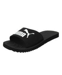 PUMA Unisex Adults' PURECAT Slides 46 EU Black White Angebot bei HelloDeals