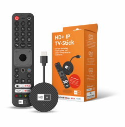 HD+ IP TV-Stick, Fernsehen über Internet für alle TVs, 3 Monate HD-TV inkl., Zugriff auf Netflix, YouTube, mit HDMI, WLAN/LAN und 4K Angebot bei HelloDeals