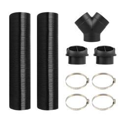 DOCAS Diesel Standheizung Zubehör, 75 MM Y-Rohr-Set Auto Heizung Warmluftauslass Entlüftungsschlauch Clips Set Angebot bei HelloDeals