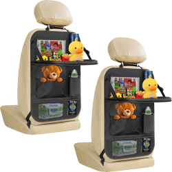 ERWEY Auto Rückenlehnenschutz 2 PCS Autositz Organizer Rücksitz Organizer mit Tablet/Telefon Aufbewahrung Wasserdicht Multifunktionale Auto Aufbewahrungstasche mit vielen Sack, Schwarz B: 610d Oxford 2pcs Angebot bei HelloDeals