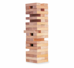 Eichhorn 100002466 Stapelspiel, Geschicklichkeitsspiel für die ganze Familie, Balance Tower gefertigt aus unbehandelten Holz, Wackelturm 54 teilig, geeignet ab 5 Jahren Angebot bei HelloDeals