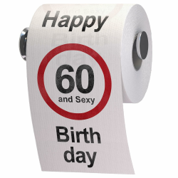 GOODS+GADGETS Lustiges Fun Klopapier zum 60. Geburtstag Toilettenpapier Geschenkartikel Geburtstags-Dekoration 60 und Sexy! Angebot bei HelloDeals