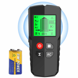 EXTSUD Leitungsfinder Leitungssucher Wand Kabelfinder Leitungssuchgerät Ortungsgerät Wanddetektor Messgerät Wand Scanner Detektor Wandmetalldetektor für Holz Eisenmetalle Kabel Metall B-Schwarz Angebot bei HelloDeals