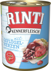 RINTI Kennerfleisch mit Geflügelherzen 12 x 800 g Geflügelherzen 800 g (12er Pack) Angebot bei HelloDeals