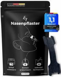 Ellicit® Nasenpflaster Schwarz, 30er Pack Premium Nasenstrips, gegen Schnarchen, Extra Halt für Sport & bessere Schlafqualität, besser Atmen bei verstopfter Nase, Nasal Strips [Einheitsgröße 75%] Performance Angebot bei HelloDeals