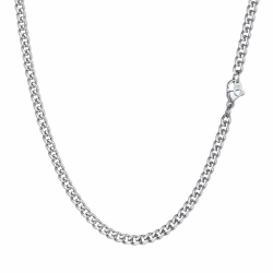 PROSTEEL Herren Halskette Klassische Panzerkette 3/6/9/12mm breit kubanische Gliederkette Herren Hip-Hop Kette Cuban Chain Necklace für Männer Jungen Edelstahl/18k vergoldet 36/46/51/55/61/66/71/76cm Silber-3mm 51.0 Zentimeter Angebot bei HelloDeals