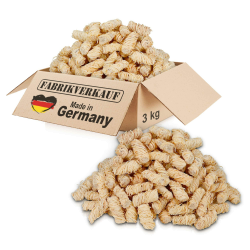 FABRIKVERKAUF Öko-Anzündwolle (3 kg) ca. 240 Stück, auch als (5kg+10kg), ökologische Grillanzünder, Kaminanzünder, Ofenanzünder, Holzwolle, Anzünder (3kg) 3.0 Kilogramm Angebot bei HelloDeals