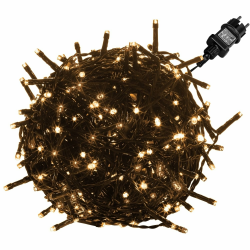 VOLTRONIC LED Lichterkette, IP44, Modell- und Farbwahl, 100 LEDs, Grünes Kabel, warmweiß 100 LED Warmweiß Angebot bei HelloDeals