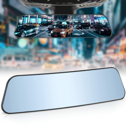 JOYTUTUS Auto Rückspiegel, Universal Auto Panorama Rückspiegel, Blendschutz Auto Innenspiegel zum Aufstecken, Weitwinkel Spiegel für Autos, SUVs, Lkw, Pkw, Blau(300 x 75 mm) Blau 300 x 75 mm Angebot bei HelloDeals