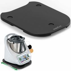 ANBOXIT Gleitbrett für Thermomix TM6/TM5, Brett für Thermomix mit Rollen, Leicht Gleitendes Bambus Rollbrett/Slider - Schwarz Angebot bei HelloDeals
