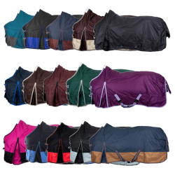 RL24 - Winterdecke 200g Füllung 600D BASICLINE pink/schwarz 135cm Pink/Schwarz (Altes Modell) 135cm (200g/m² Füllung) Angebot bei HelloDeals