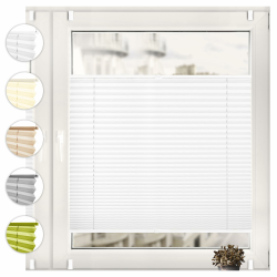 Sonello Plissee Klemmfix ohne Bohren 75cm x 120cm Weiß Faltrollo Plisseerollo Jalousie für Tür & Fenster Blickdicht Sichtschutz Sonnenschutz Fertifplissee Rollo Weiß B75 x H120 cm Angebot bei HelloDeals