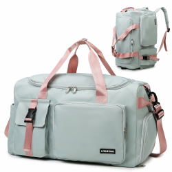 Suweir Sporttasche Damen Herren 42L Reisetasche mit Schuhfach Nassfach Wasserdicht Trainingstasche Travel Duffle Bag mit Rucksack Weekender Schwimmtasche Fitnesstasche für Reisen, Fitness, Sport Grün Angebot bei HelloDeals