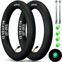 12 1/2 x 2 1/4 (57-203) Schlauch 2er-Pack mit Edelstahl Winkelventil AV 45° inkl. Montagehebel - Kompatibel mit 12 Zoll Rädern für Kinderwagen und Kinderfahrrad Black Angebot bei HelloDeals