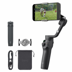 DJI Osmo Mobile 6 Gimbal-Stabilisator für iPhone Android, 3-Achsen-Handy-Gimbal, integrierter Verlängerungsstab, Objektverfolgung, tragbar und faltbar, Vlogging-Stabilisator, YouTube TikTok Slate Gray Angebot bei HelloDeals