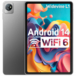 Blackview Android 14 Tablet 10 Zoll, 8 GB RAM 64GB Speicher 1TB TF WiFi 6 PC Tablet HD+ Display, Quad-Core, 6580mAh Akku,Dual Kamera, 3.5mm Klinke/GMS/Widevine L1 Large Gray Angebot bei HelloDeals