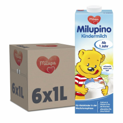 Milupino Kindermilch trinkfertig (6x1L), ab 1 Jahr, für Kleinkinder in der Wachstumsphase 1 l (6er Pack) Single Angebot bei HelloDeals
