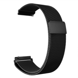 SYSMYXGS Edelstahl Mesh Uhrenarmband 18mm/20mm/22mm Ersatz Metall Armband Armband mit Smartwatch Schnellverschluss Watch Uhren Ersatzband für Damen Herren Magnetverschluss Schwarz 22MM Angebot bei HelloDeals