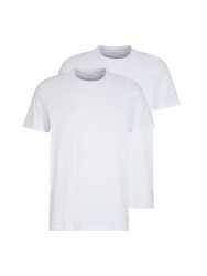 TOM TAILOR Herren Crewneck T-Shirt im Doppelpack (2er Pack) L 20000 - White Angebot bei HelloDeals