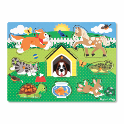 Melissa and Doug Haustiere Holzpuzzle Kinder , Puzzle ab 2 Jahre , Greifpuzzle Steckpuzzle Holz ab 2 Jahre , Holzpuzzle ab 2 , Holzspielzeug Spiele ab 2 Jahre , Schichtpuzzle Holz Puzzles Kind Angebot bei HelloDeals