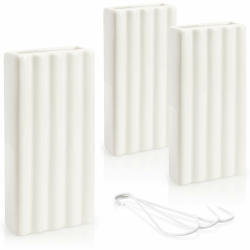 com-four® 3X Luftbefeuchter Heizung - Heizkörper Luftbefeuchter in weiß - Heizung Wasserverdunster aus Keramik im Streifen Design (weiß - Streifen) Angebot bei HelloDeals