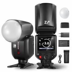 NEEWER Z2-S 2,4G TTL Flash Rundkopf Blitzlicht Speedlite für Sony, 76W Blitz, Blitzgerät mit Kuppeldiffusor, TTL/M TCM Umschalttaste, 2 Modellierlampen 1/8000s HSS 7,4 V Akku 480 Vollleistungsblitz Angebot bei HelloDeals