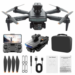 Drohne RC-Drohne Quadcopter HD Unbemanntes Luftfahrzeug Faltdrohne Bürstenloser Motor Mini Drohne mit Kamera Headless-Modus RC Quadcopter für Erwachsene und Kinder für Anfänger (J-schwarz) Angebot bei HelloDeals