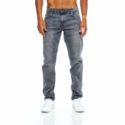 JEEL Herren-Jeans - Regular-Fit Straight-Cut - Stretch - Jeans-Hose Basic Washed 42W / 32L 04-grau Angebot bei HelloDeals