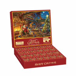 Adventskalender 2024 Puzzle, 70 x 50 cm Weihnachtsschmuck, 1008 Teile Weihnachten Puzzles, Countdown Kalender Für Kinder Und Erwachsene, Weihnachten Geschenk für Jungen und Mädchen Angebot bei HelloDeals