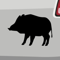 Wildschwein Aufkleber -6 Größen- Boar Eber Bache Schwarzwild Wald Jagd Umriss M-12x8,5cm 70-Schwarz Angebot bei HelloDeals