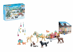 PLAYMOBIL | Nachhaltiger Pferde Adventskalender für Kinder | Weihnachtliche Schlittenfahrt | Horses of Waterfall Adventskalender | Adventszeit voller Überraschungen | Ab 4 Jahren | 71345 PLAYMOBIL 71345 Weihnachtlicher Schlittenfahrt-Adventskalender Angebot bei HelloDeals
